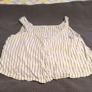 Striped Button-Up Tank Top